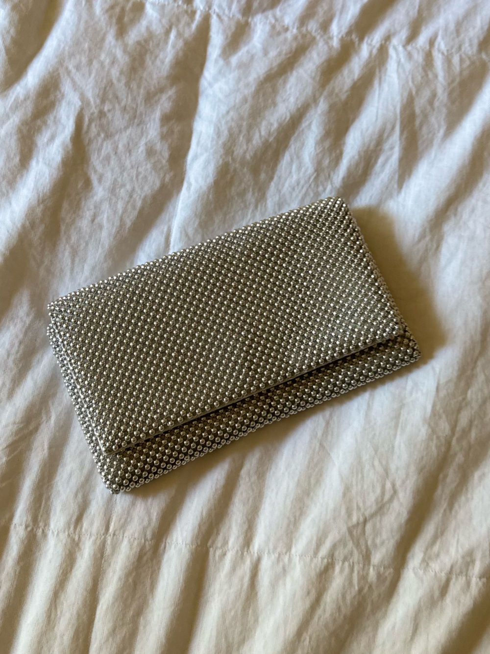 Silver Mesh Evening Clutch